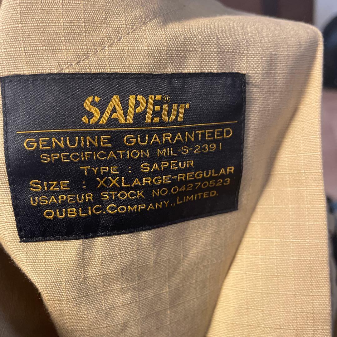 SAPEUR ベージュ カーゴパンツ