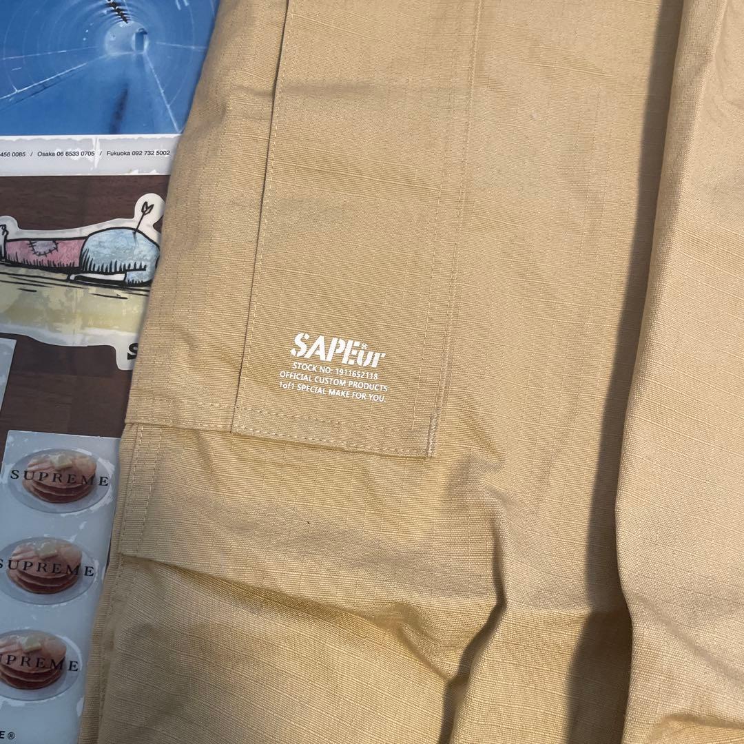 SAPEUR ベージュ カーゴパンツ