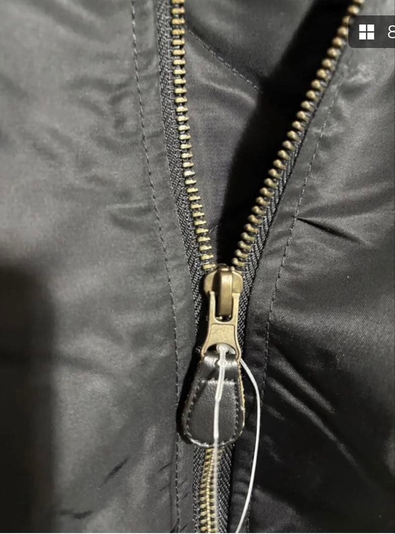 PEANUTS スヌーピー 刺繍 MA-1 中綿ジャケット M ブラック 新品