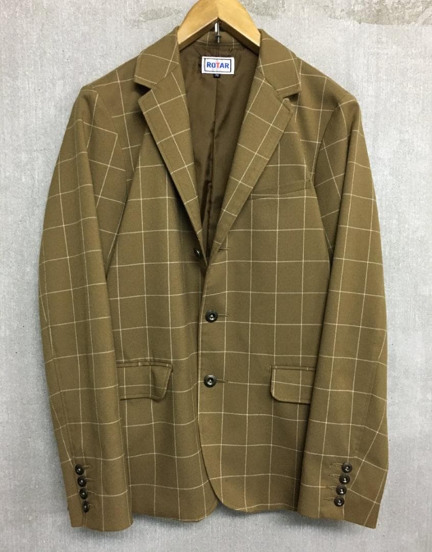 ローター 美品 ウィンドウペン スリーピース チェック スーツ セットアップ