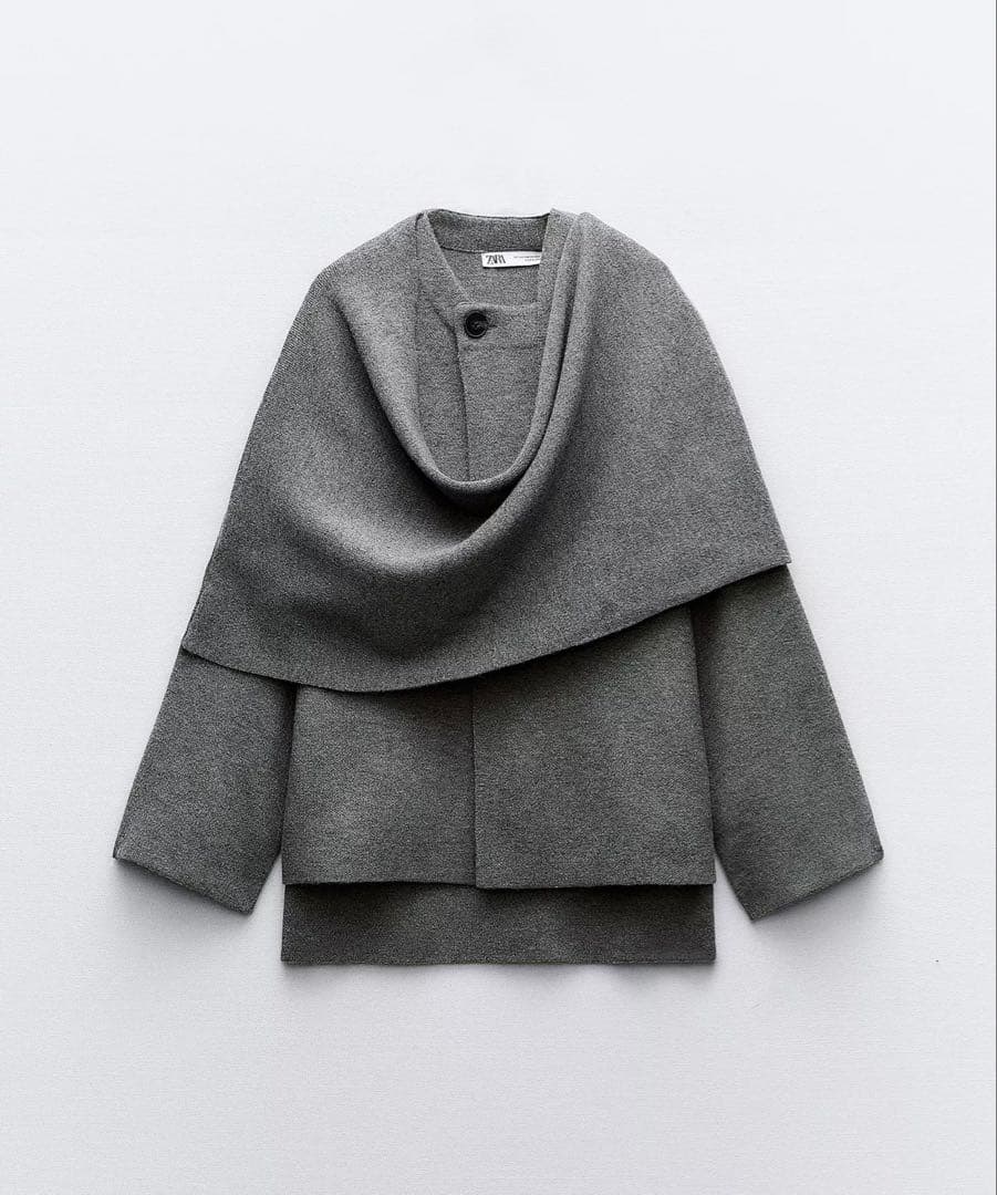 ZARA ショートニットコート 新品タグ付き