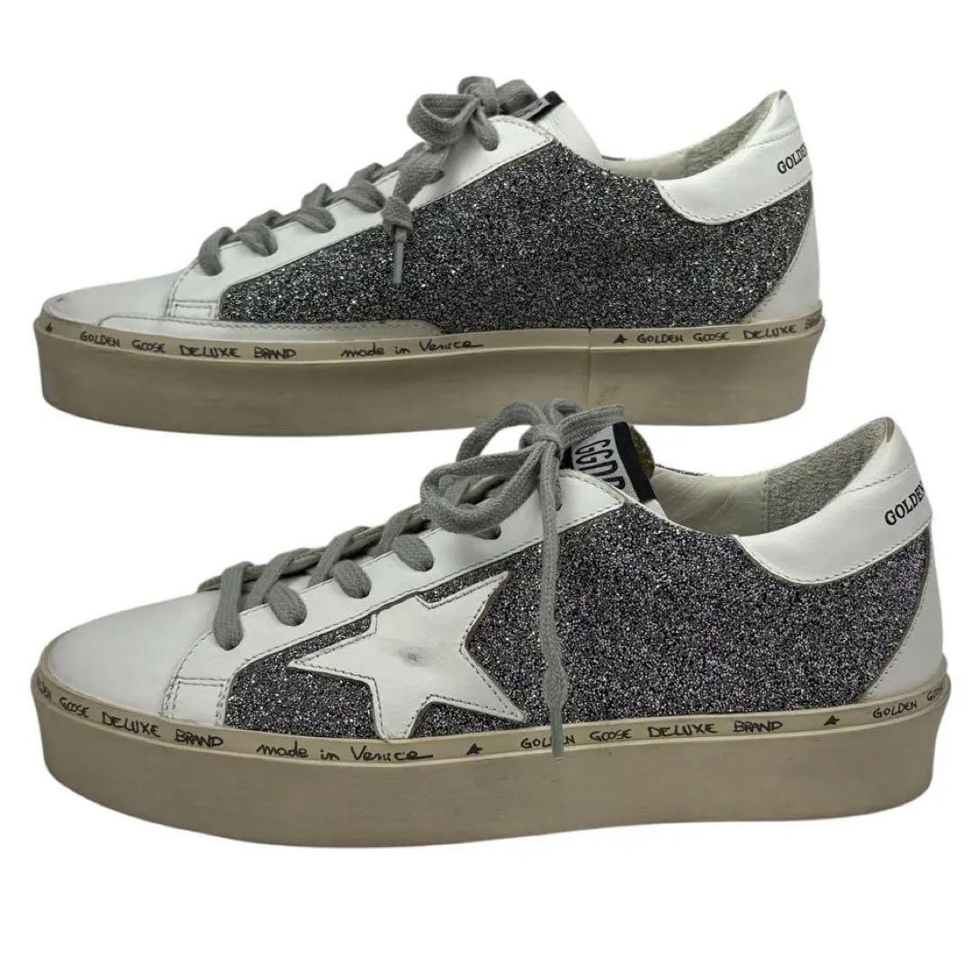 【美品】ゴールデングース　37 | 23.5cm　スワロフスキー　クリスタル