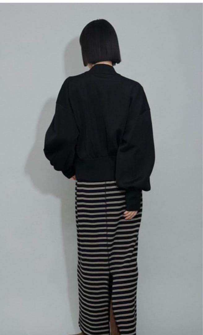 アダムエロペ/メタルライクヤーンニットブルゾン