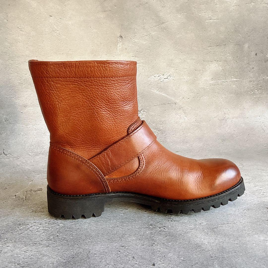 未使用級　PADRONE パドローネ　エンジニアブーツ　40 レザー　ブラウン