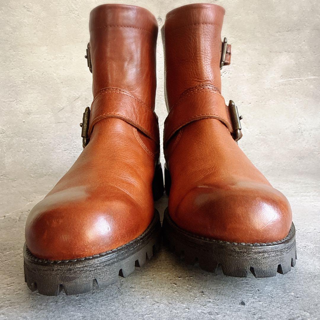 未使用級　PADRONE パドローネ　エンジニアブーツ　40 レザー　ブラウン