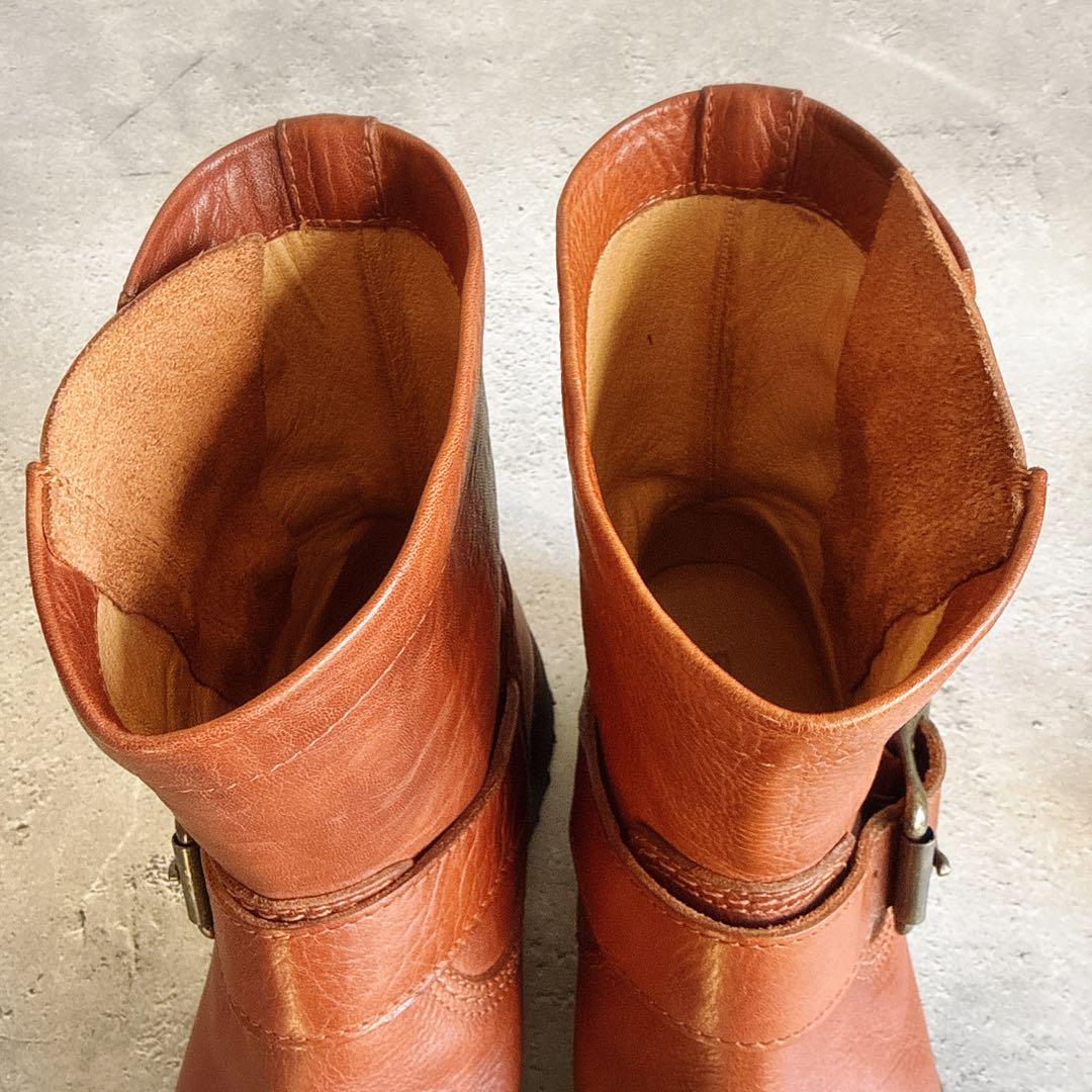 未使用級　PADRONE パドローネ　エンジニアブーツ　40 レザー　ブラウン