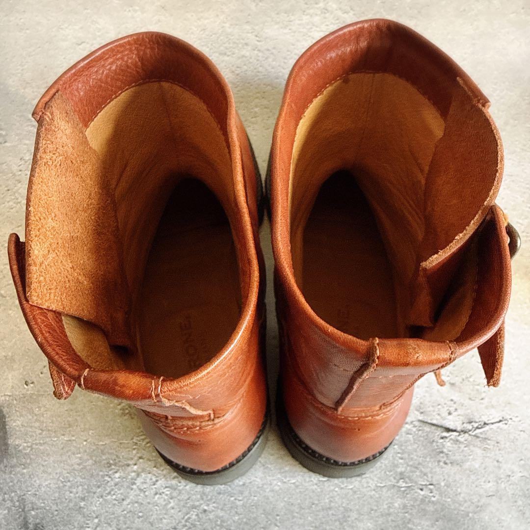 未使用級　PADRONE パドローネ　エンジニアブーツ　40 レザー　ブラウン