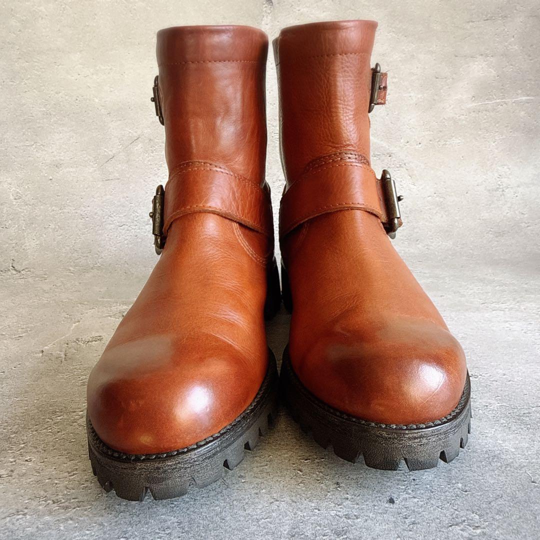 未使用級　PADRONE パドローネ　エンジニアブーツ　40 レザー　ブラウン