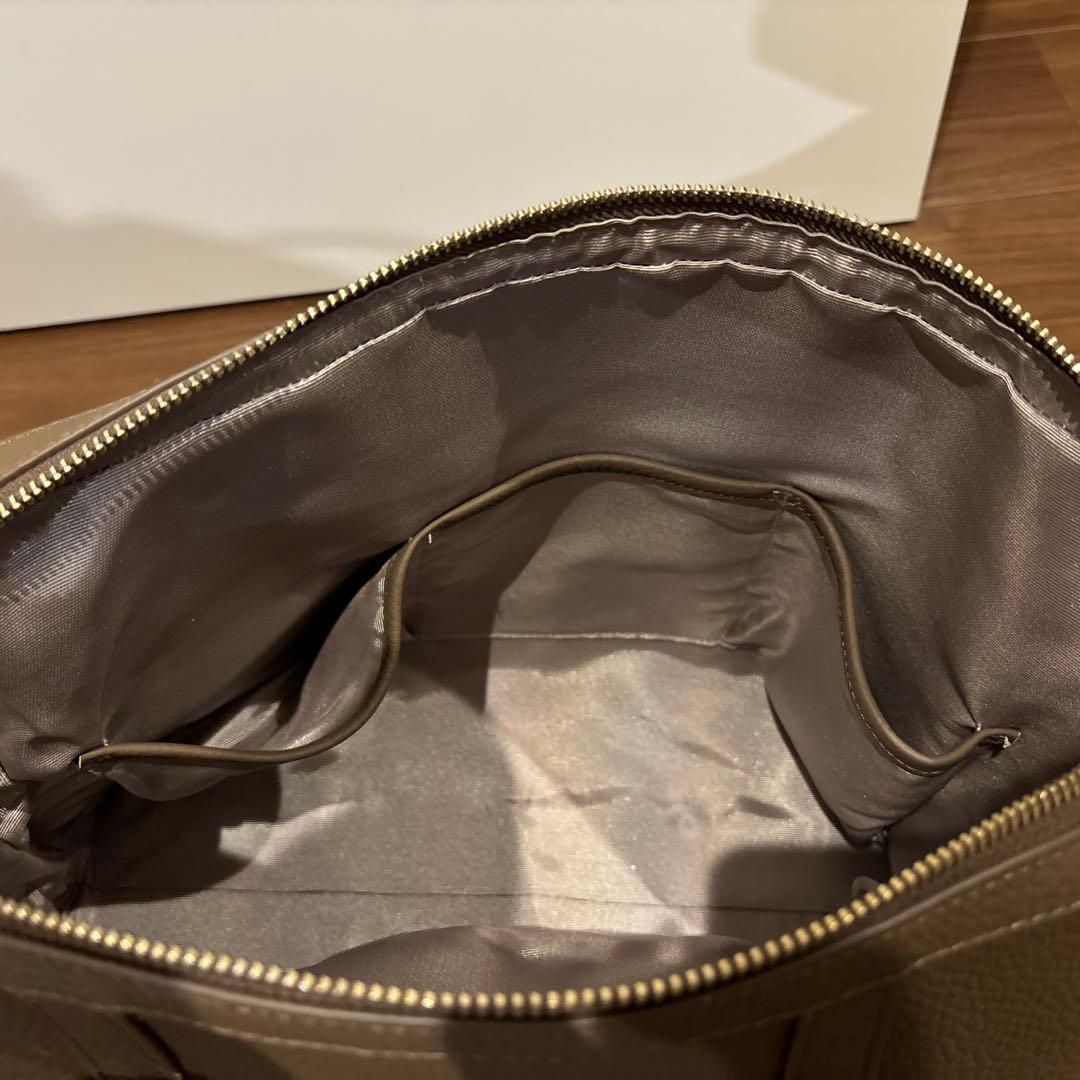 HAYNI ベージュ レザー ビジネスバッグ