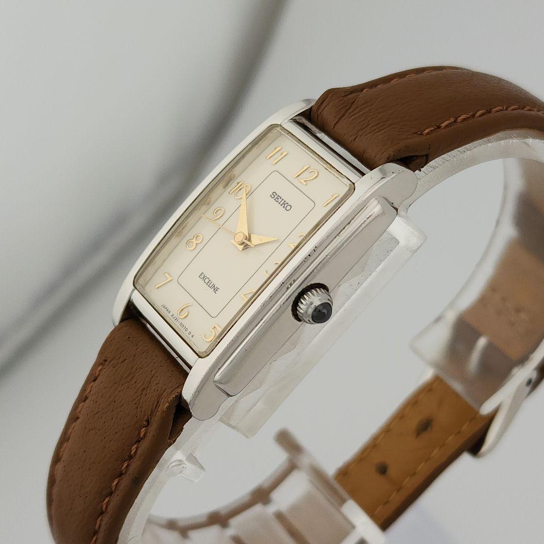 【新品電池】 SEIKO エクセリーヌ レディース 腕時計 ドレス シルバー