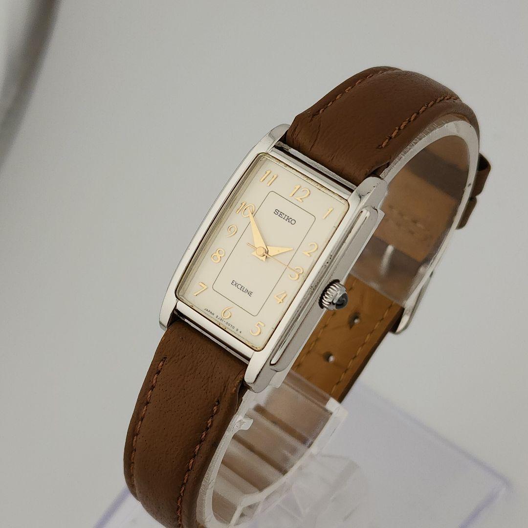 【新品電池】 SEIKO エクセリーヌ レディース 腕時計 ドレス シルバー