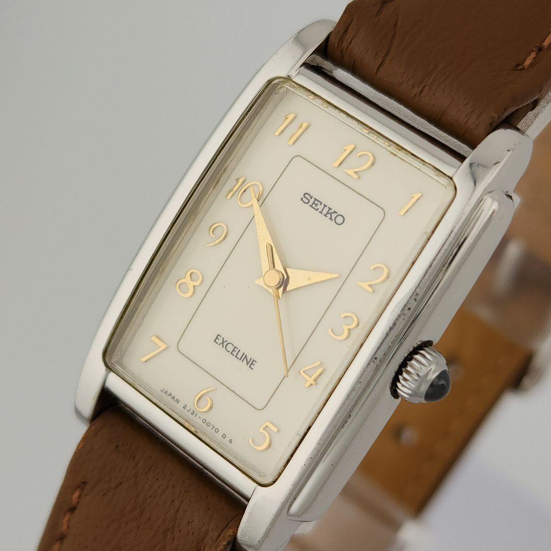 【新品電池】 SEIKO エクセリーヌ レディース 腕時計 ドレス シルバー