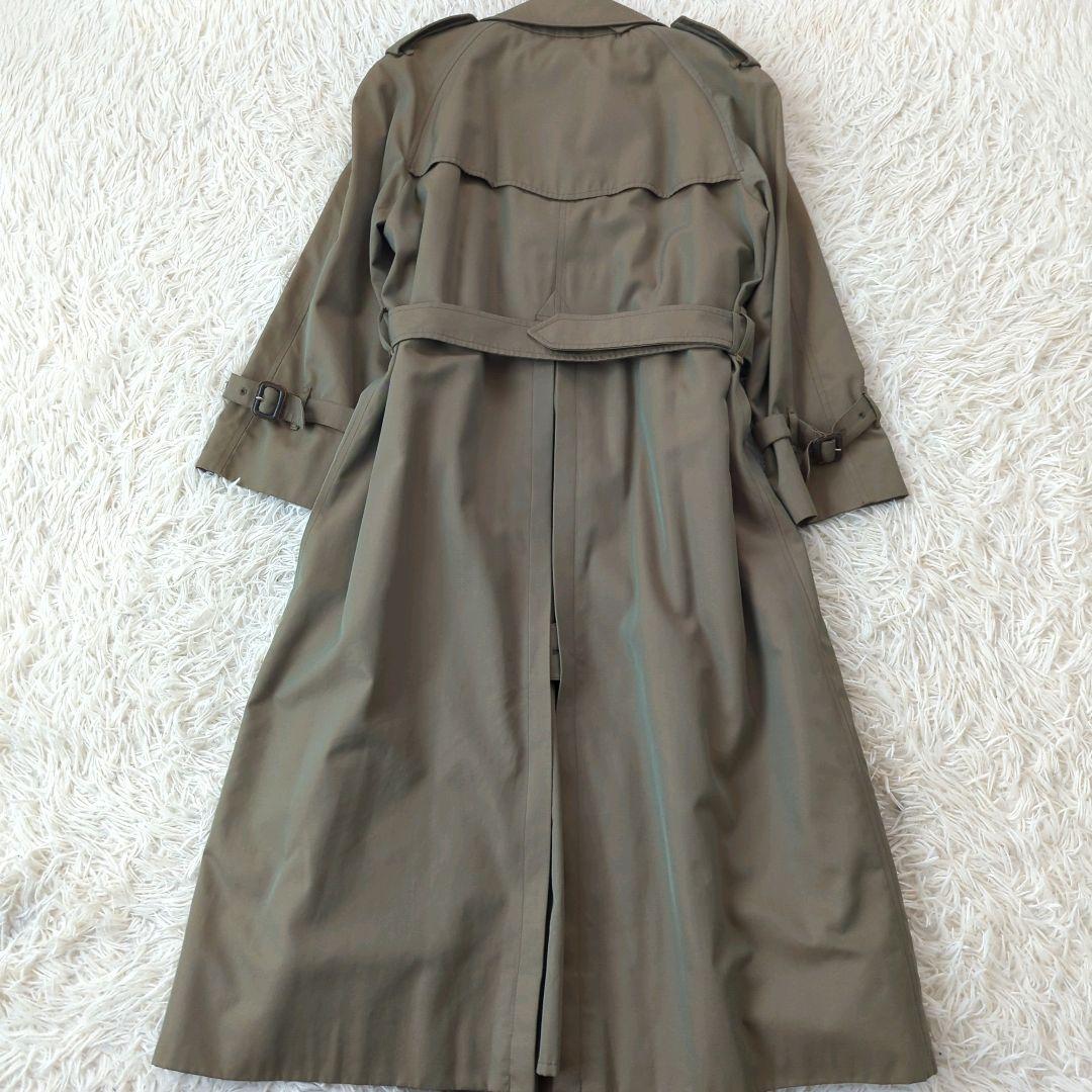 ダックス トレンチコート 英国製 ベルト ライナー ロング丈 チェック 玉虫 L