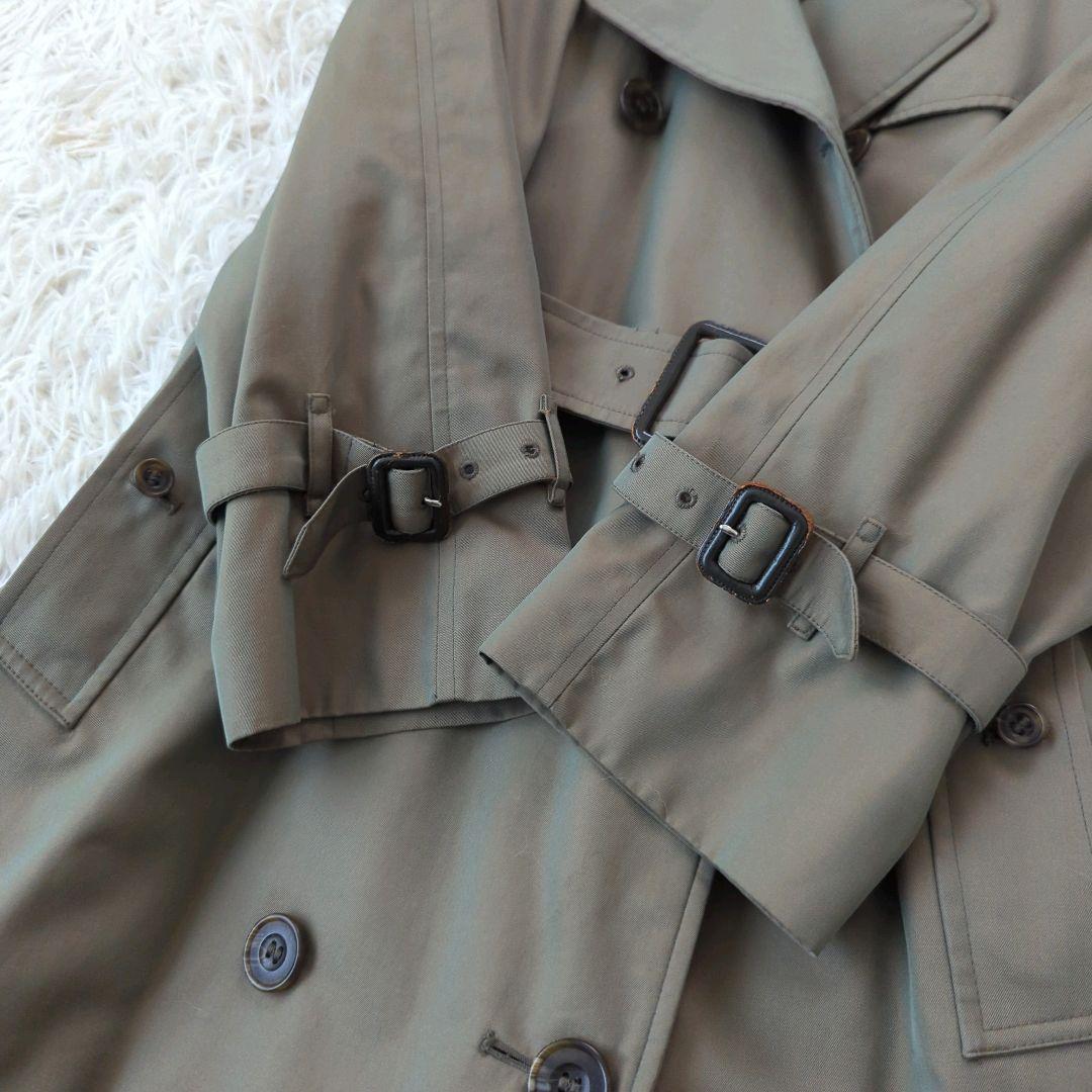 ダックス トレンチコート 英国製 ベルト ライナー ロング丈 チェック 玉虫 L