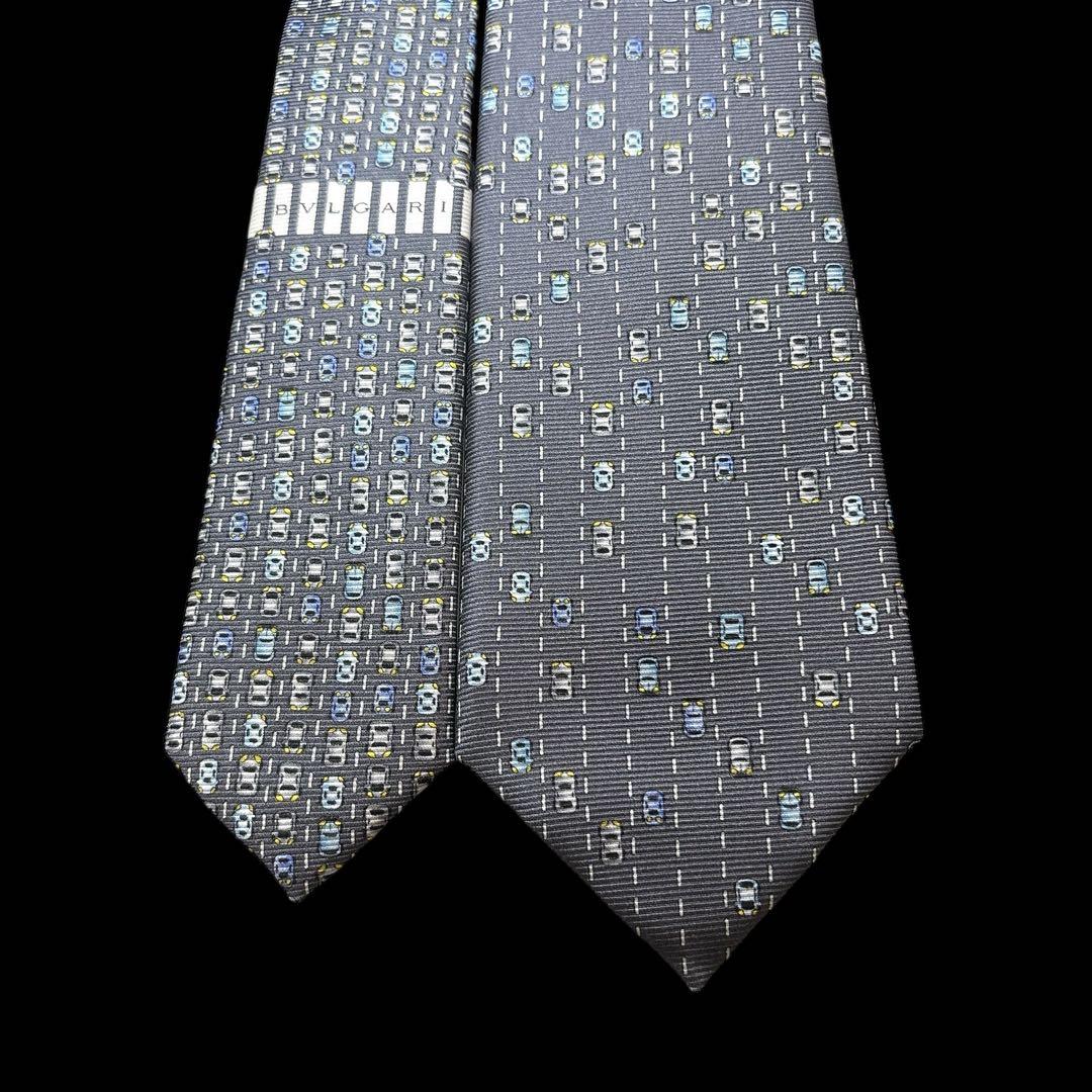 未使用 箱付 BVLGARI ブルガリ ネクタイ 車柄 イベント 年末年始