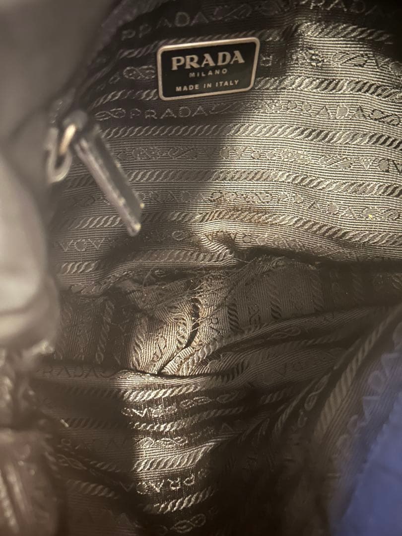 【希少】PRADA ワンショルダーバッグ 三角ロゴ テスート 肩掛け ブラック