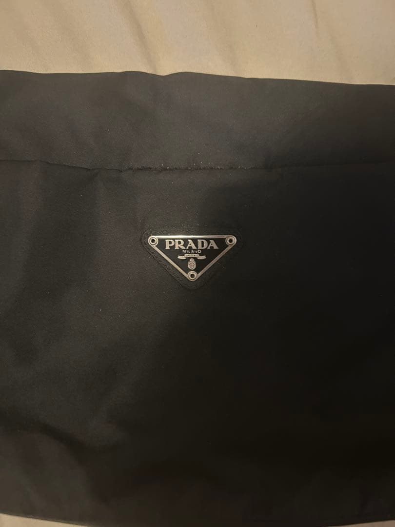 【希少】PRADA ワンショルダーバッグ 三角ロゴ テスート 肩掛け ブラック