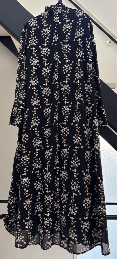 CLANE:クラネ　STRIPE FLOWER EMBROIDERYワンピース