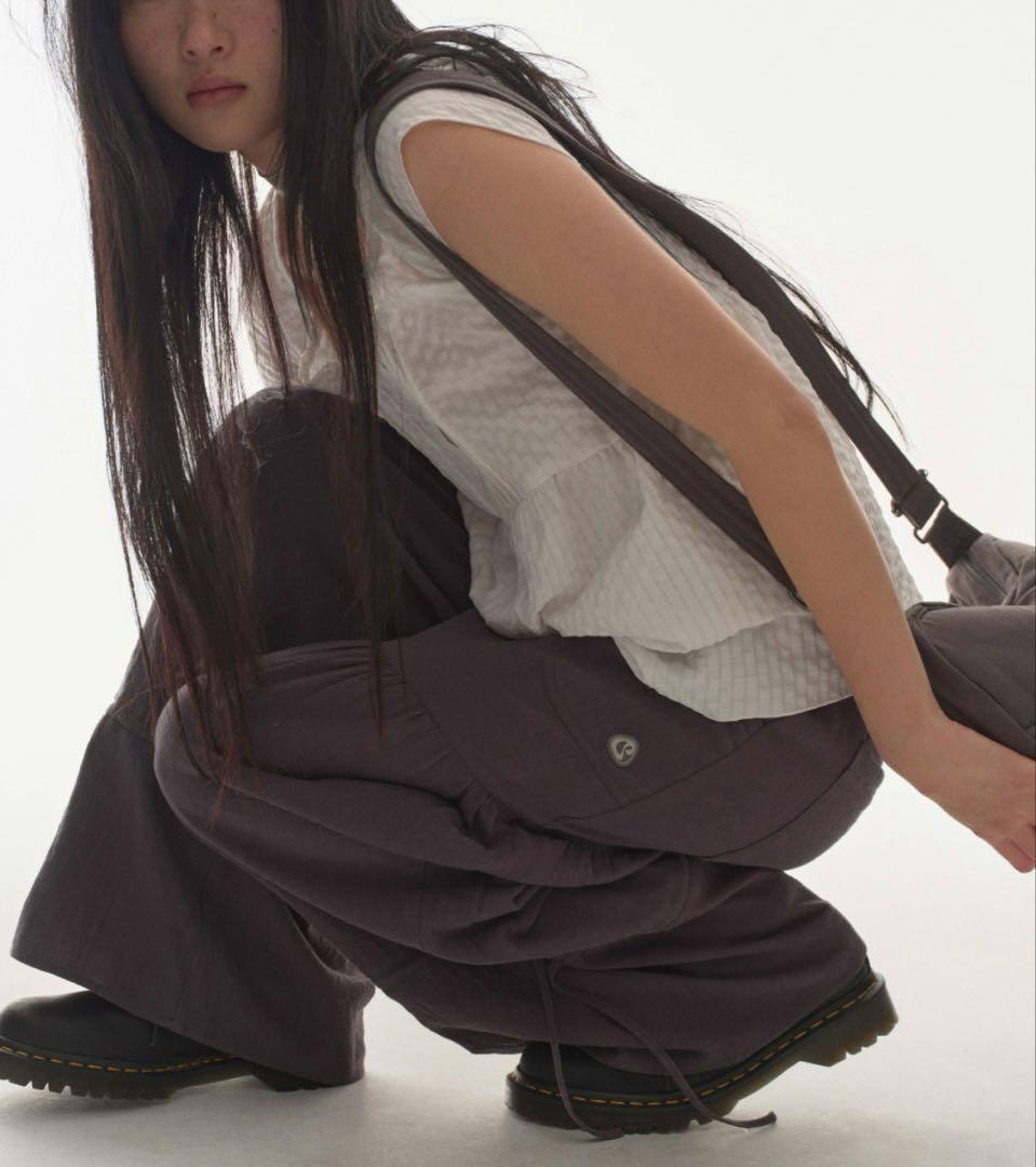 Coyseio コイセイオ SHIRRING ROUGH PANTS NAVY