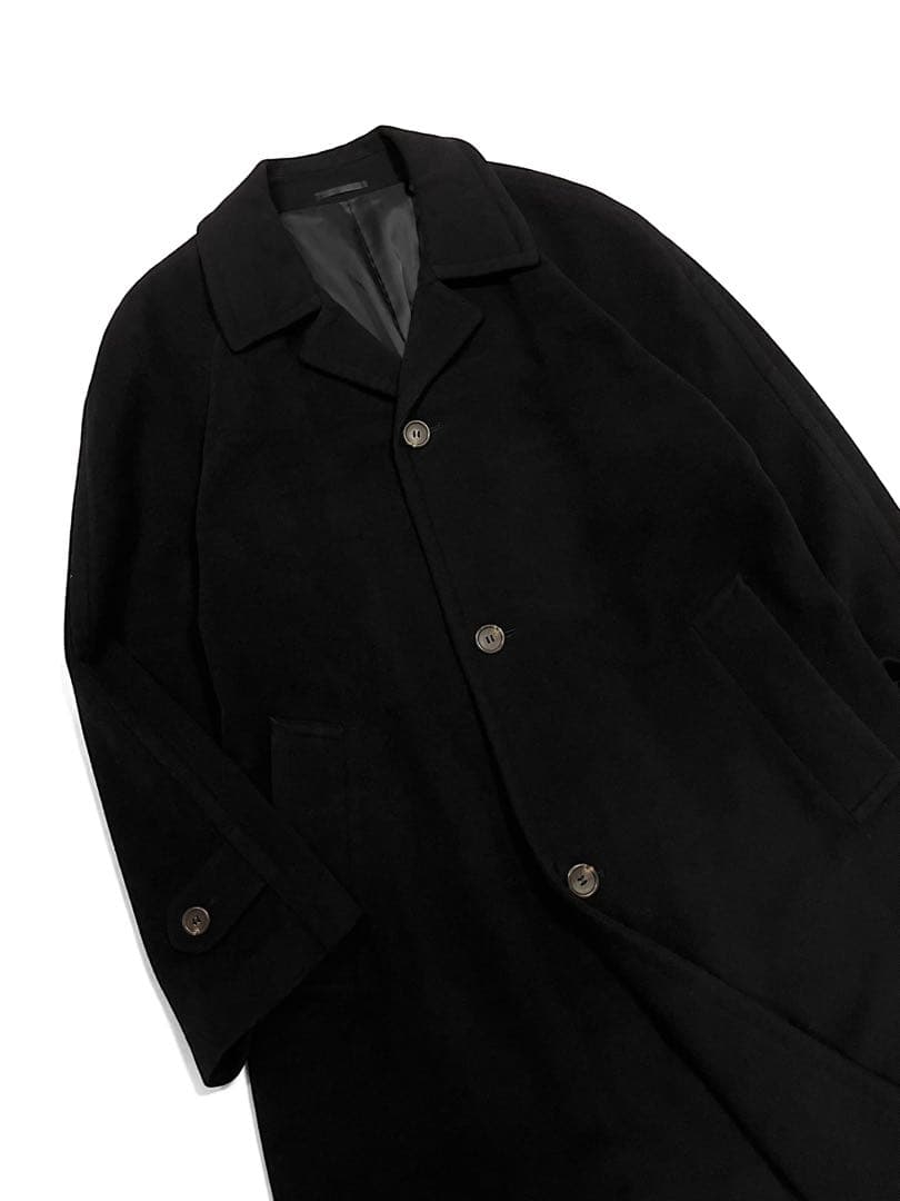 Weconnors チェスターコート ロング マキシ丈 アンゴラ ブラック L