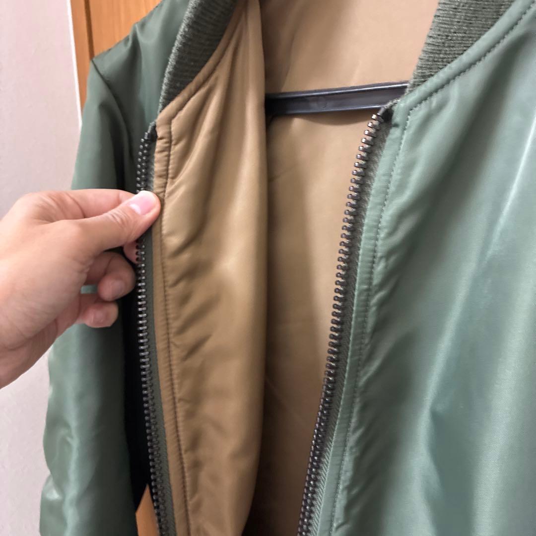 美品 AVIREX MA-1 L緑 アヴィレックス フライトジャケット