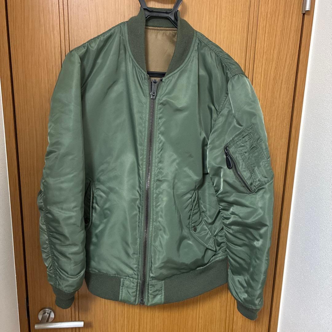 美品 AVIREX MA-1 L緑 アヴィレックス フライトジャケット