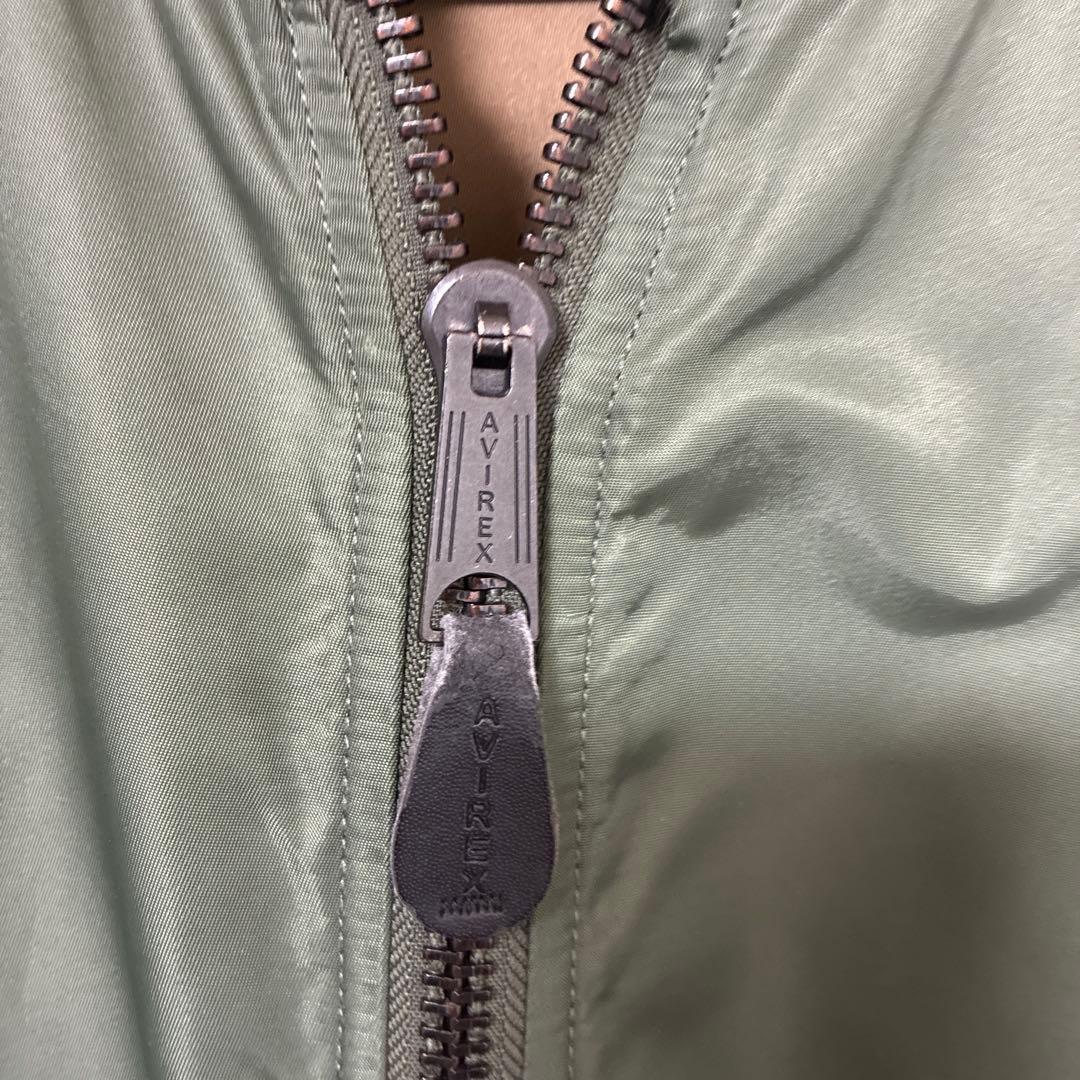 美品 AVIREX MA-1 L緑 アヴィレックス フライトジャケット