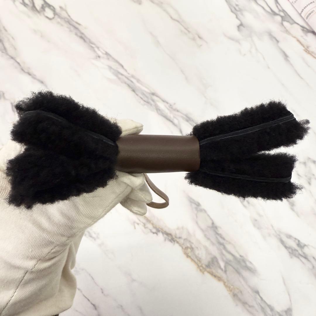 【新品未使用】エルメス バディ チャーム ブラック×ショコラ W刻印