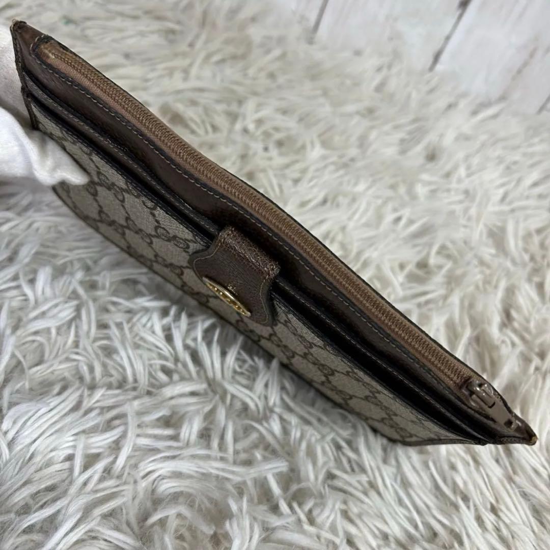GUCCI GGスプリーム　レザー　ポーチ　セカンドバッグ　クラッチバッグ