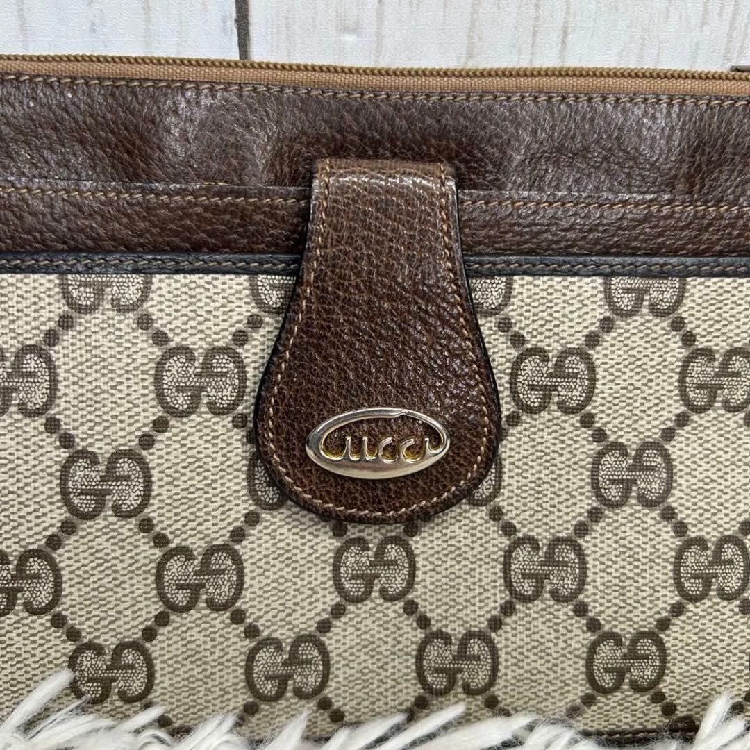 GUCCI GGスプリーム　レザー　ポーチ　セカンドバッグ　クラッチバッグ