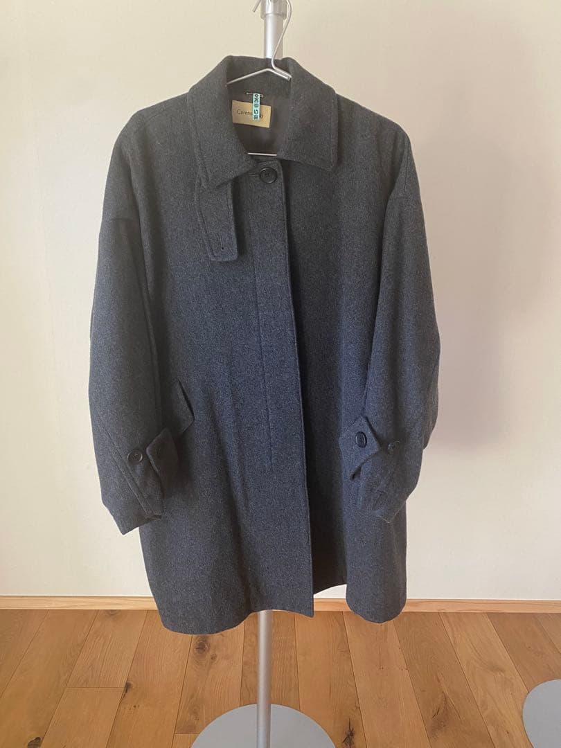 Curensology 2023AW メルトンステンカラーコート　グレー