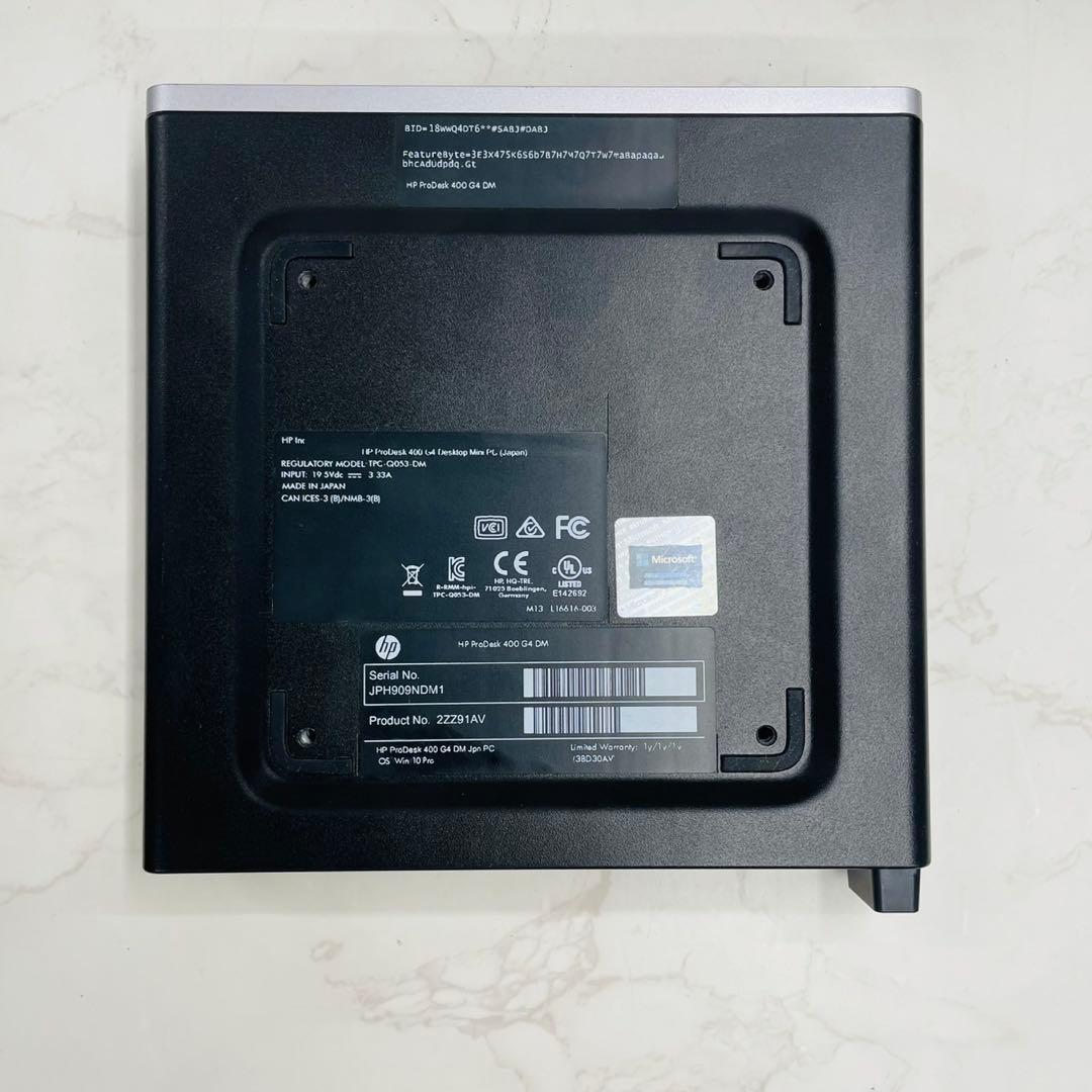 ミニPC HP ProDesk 400 G4 DM i5 8500T 8GB 256GB