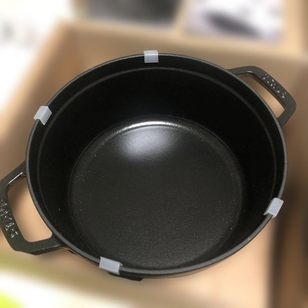 「新品」STAUB ピコ・ココット　 ラウンド　24cm フランス正規品
