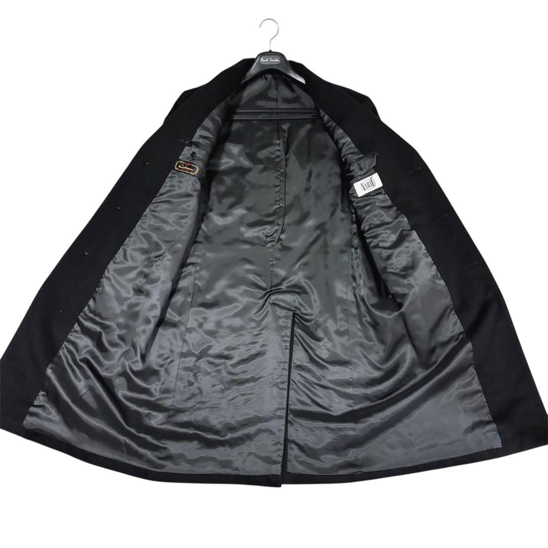 美品 VARIE チェスターコート ロング 比翼 カシミヤ100 黒 A5 M