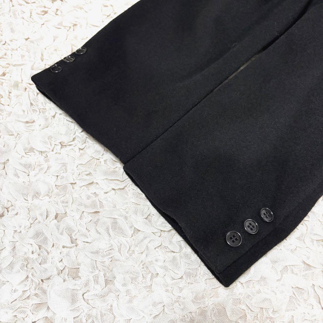 美品 VARIE チェスターコート ロング 比翼 カシミヤ100 黒 A5 M