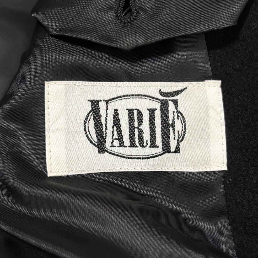美品 VARIE チェスターコート ロング 比翼 カシミヤ100 黒 A5 M