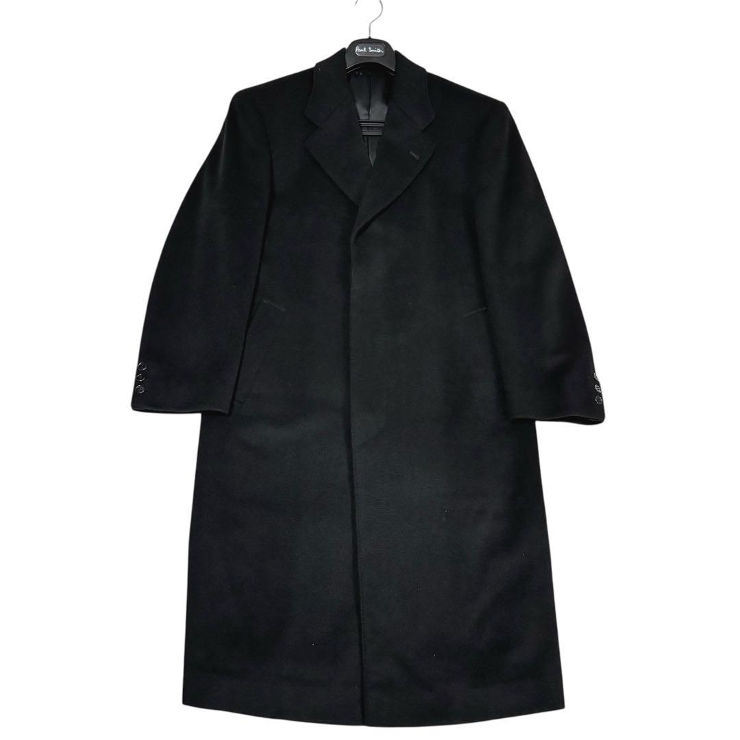 美品 VARIE チェスターコート ロング 比翼 カシミヤ100 黒 A5 M