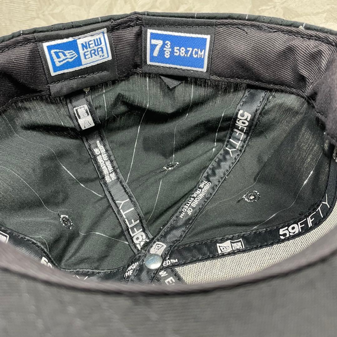 未使用！横浜ベイスターズ NEW ERA キャップ 旧ロゴ β ベータ 黒 銀縞