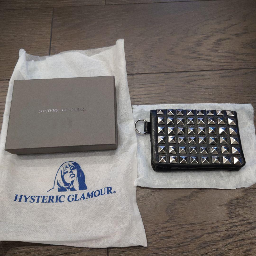 HYSTERIC GLAMOUR スタッズ二つ折り財布　コンパクト