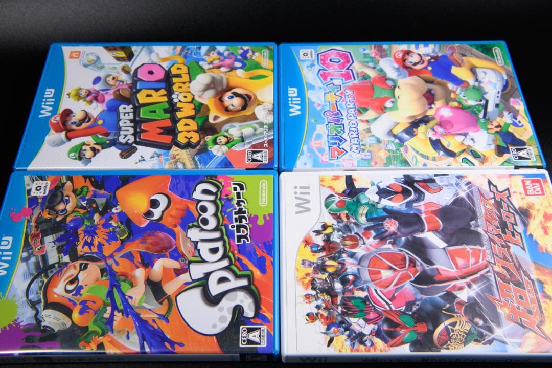 Wii U マリオカート8 セット シロ＋ソフト4点＋Wiiリモコンプラス等