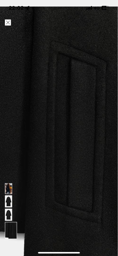 新品未使用ZARA ブラック ソフトオーバーサイズコートロングコート　Sサイズ