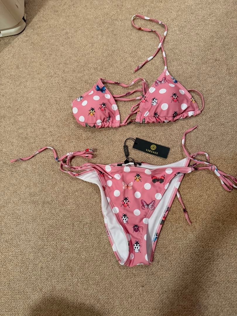 VERSACE ピンク 水玉模様 ビキニ M