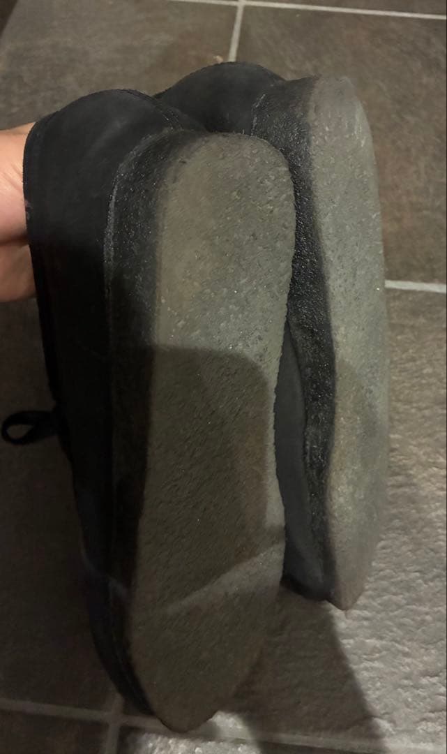 クラークス　黒 スエード レースアップシューズ