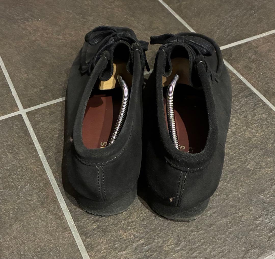 クラークス　黒 スエード レースアップシューズ