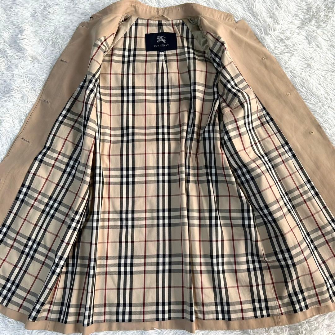 【希少46サイズ】バーバリーロンドン　ベルト付き　ステンカラーコート　ベージュ