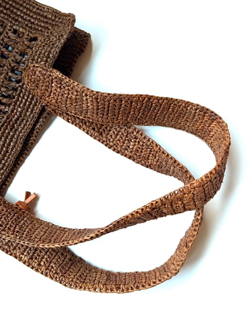 MAISON N.H PARIS【美品】ANNA タッセル付き ラフィアバッグ