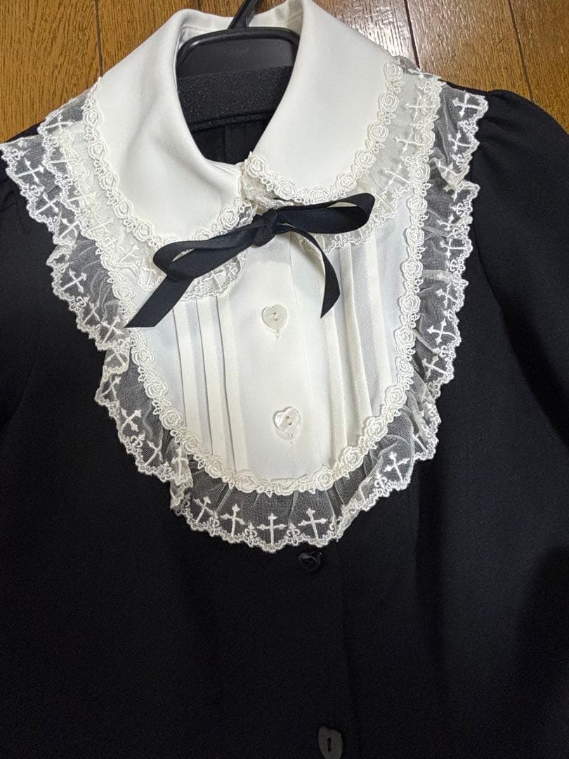 【1/25まで】丸衿ヨークピンクワンピース★Mサイズ★イノセントワールド