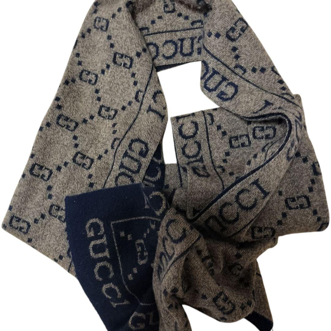 ⑫GUCCI リバーシブルマフラー