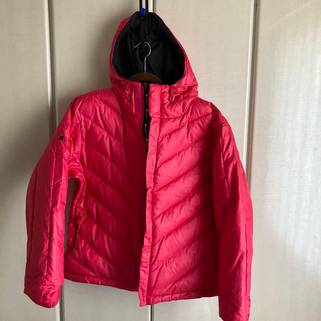 Burton ピンク キルティング フード付き
