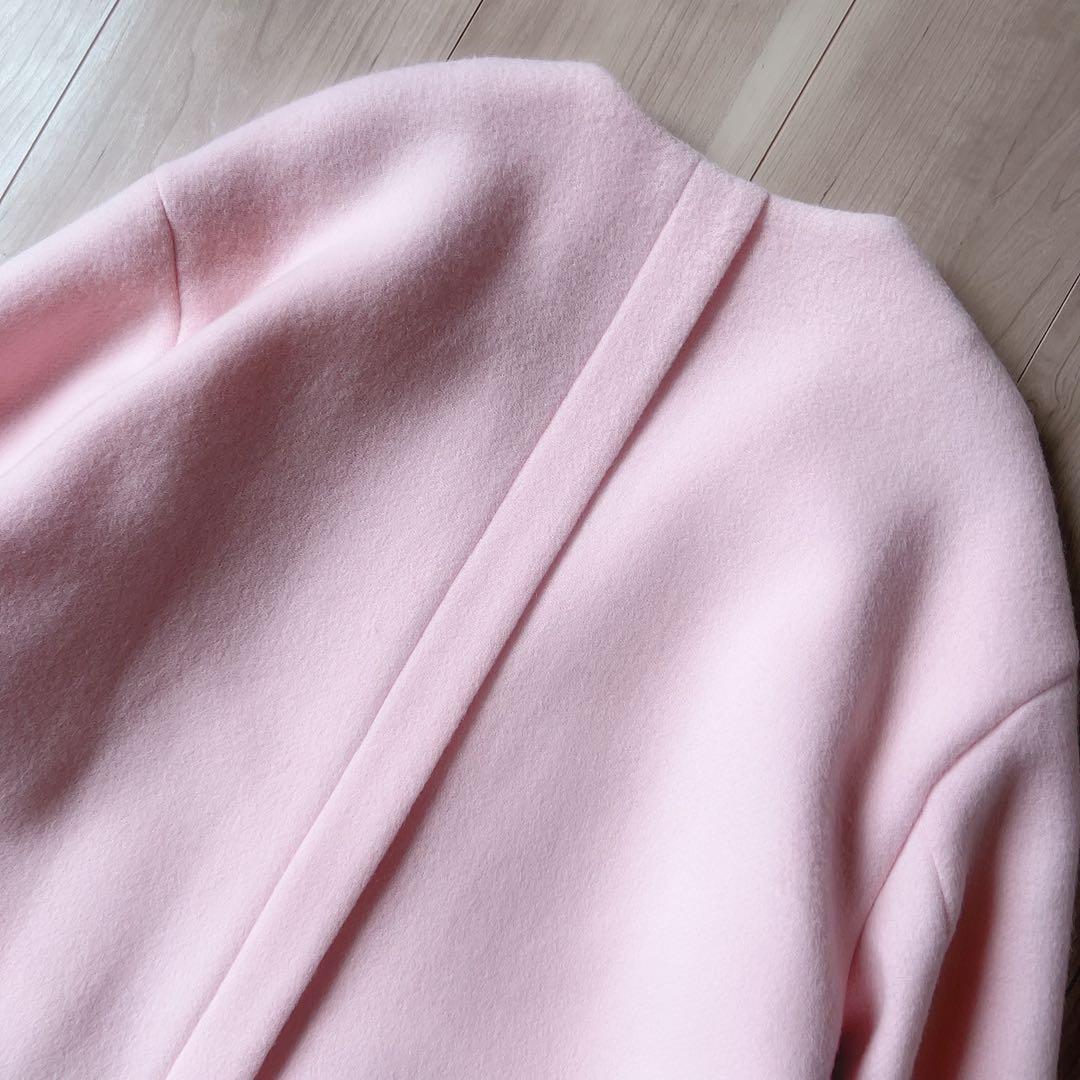 25AW＊極美品 ROUGE VIF ノーカラー Vネック ウールコート 36